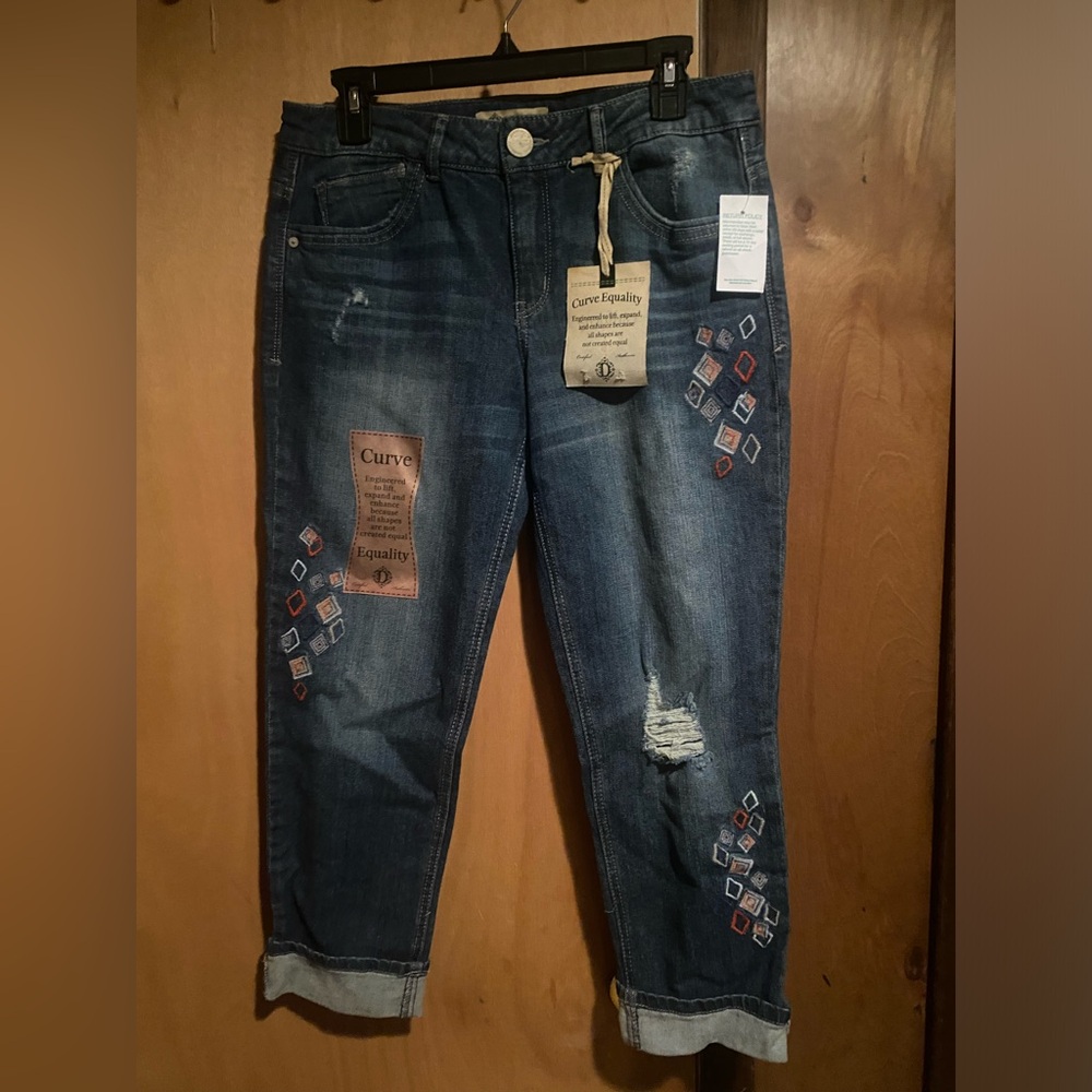 Democracy Cuffed Denim Jeans Size 8